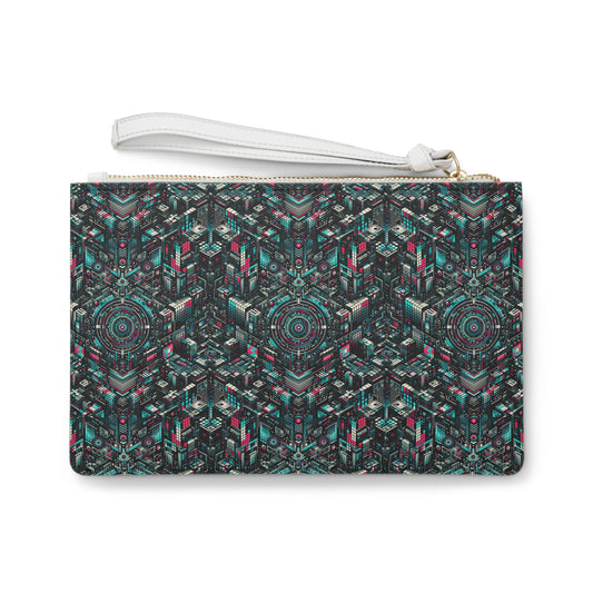Digital Rebellion Tech-Inspired Streetwear Clutch Bag - 8404 Design-54