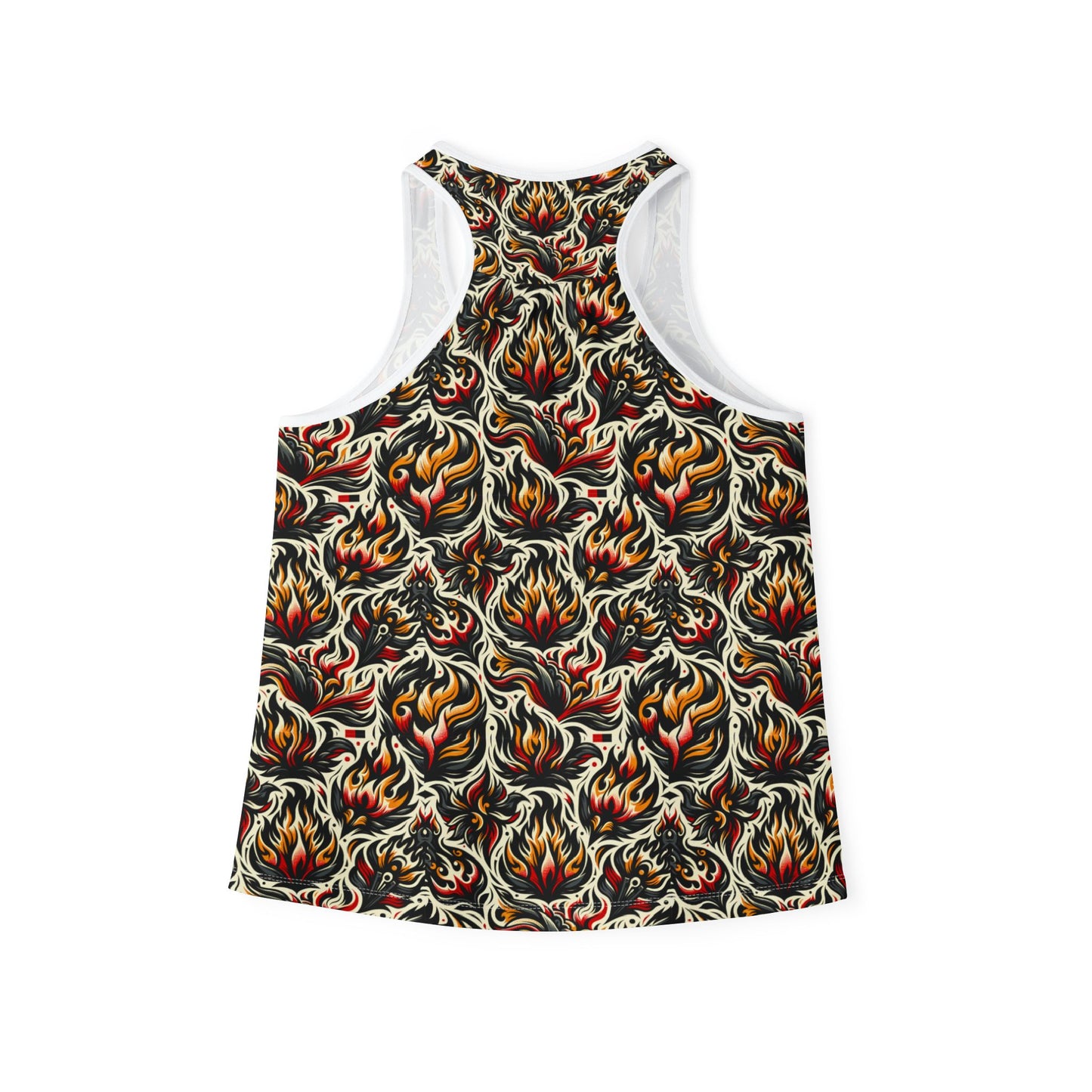 Fire & Flames Bold Streetwear Statement Women's Tank Top - 8404 Design-57
