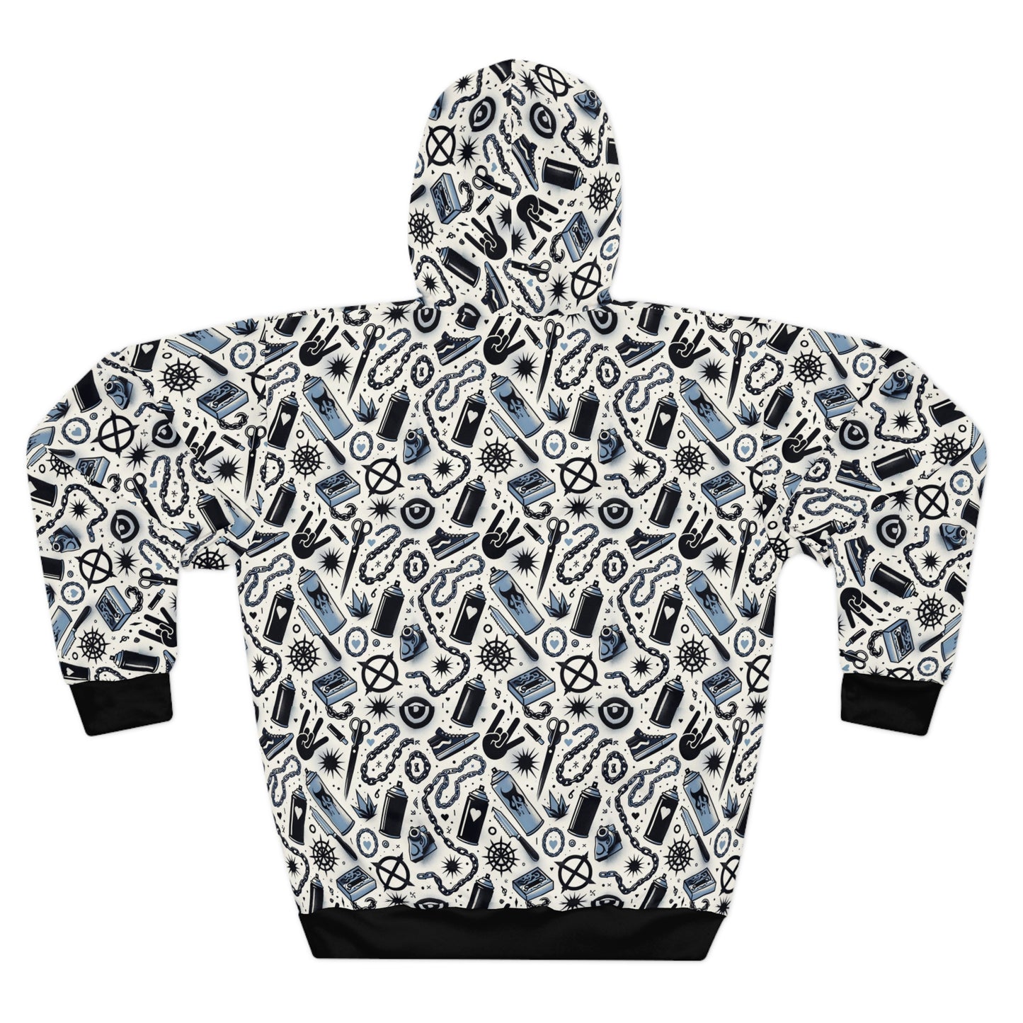 Cultural Rebellion Graphics Edgy and Rebellious With a Hint of Nostalgia Pullover Hoodie - 8404 Design-57