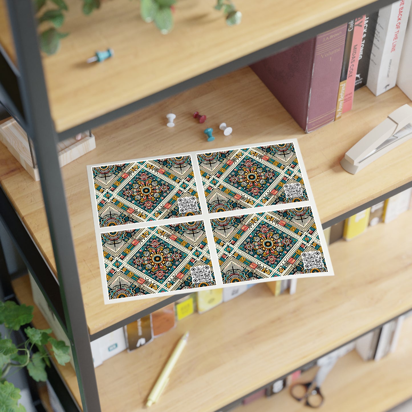 Cultural Fusion Tech Blend of Cultural Heritage With Tech-Inspired Elements Sticker Sheets - 8404 Design-64