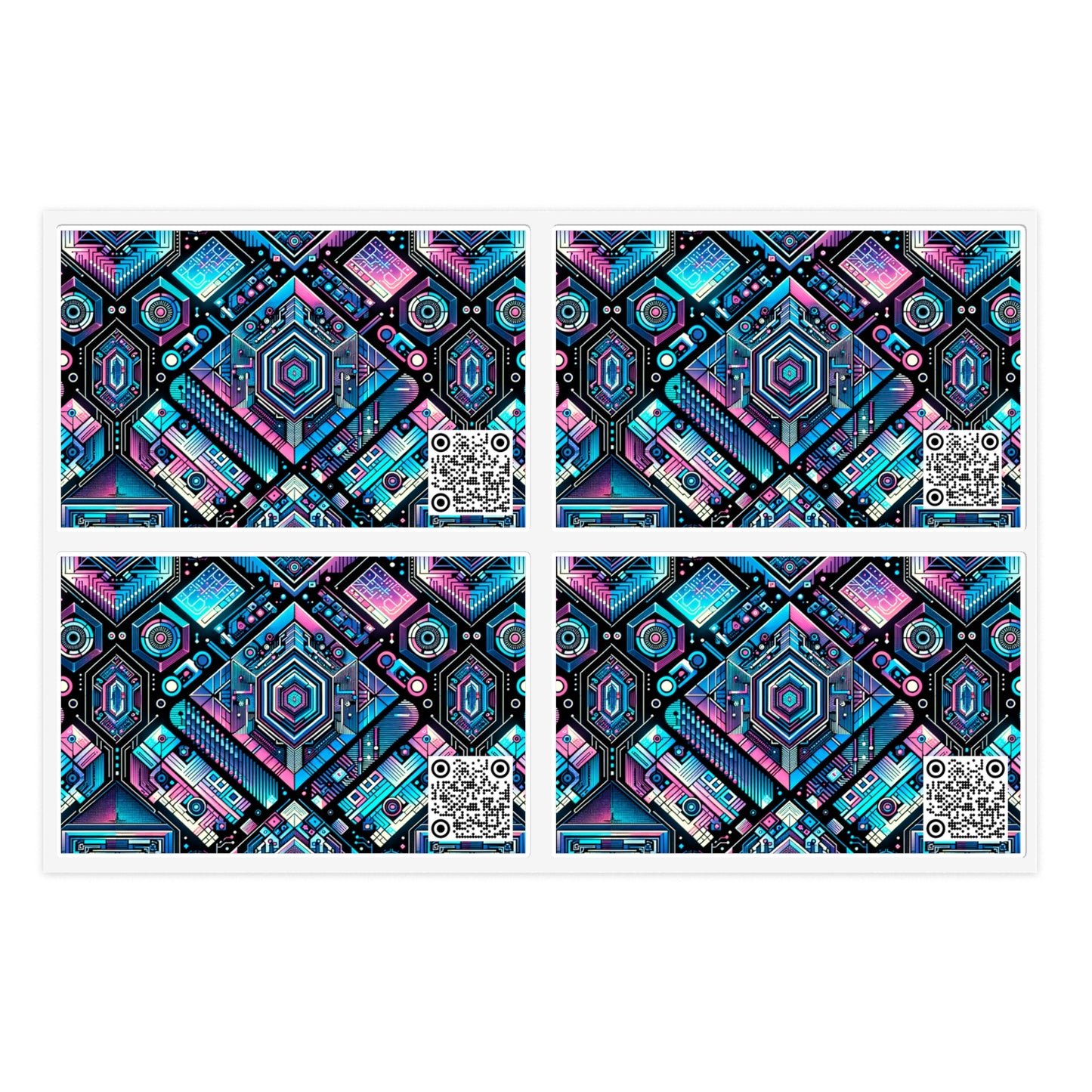 Digital Dreamland Futuristic Tech Aesthetic Sticker Sheets - 8404 Design-46