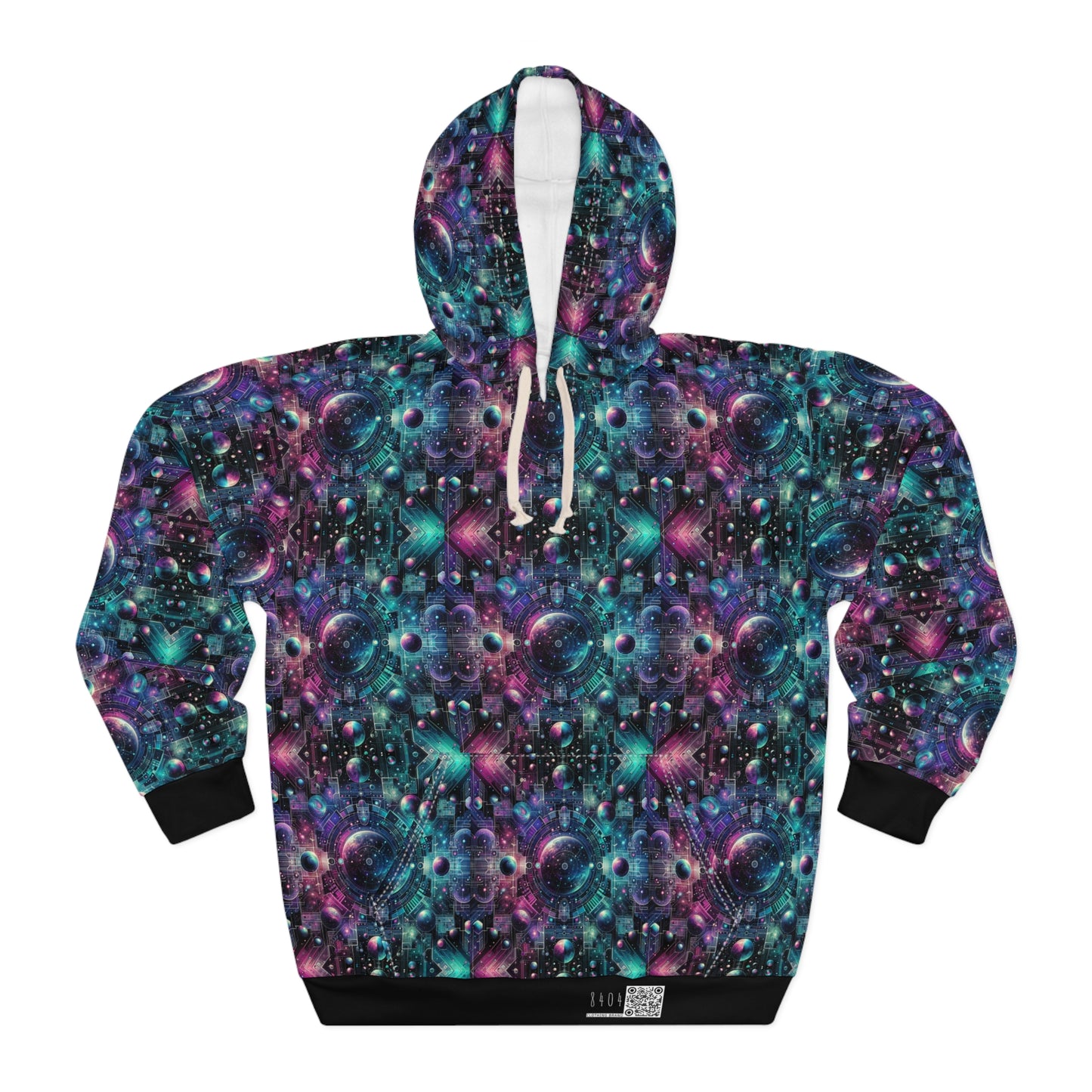 Galactic Hues Tech-Forward Cosmic Fusion Pullover Hoodie - 8404 Design-59