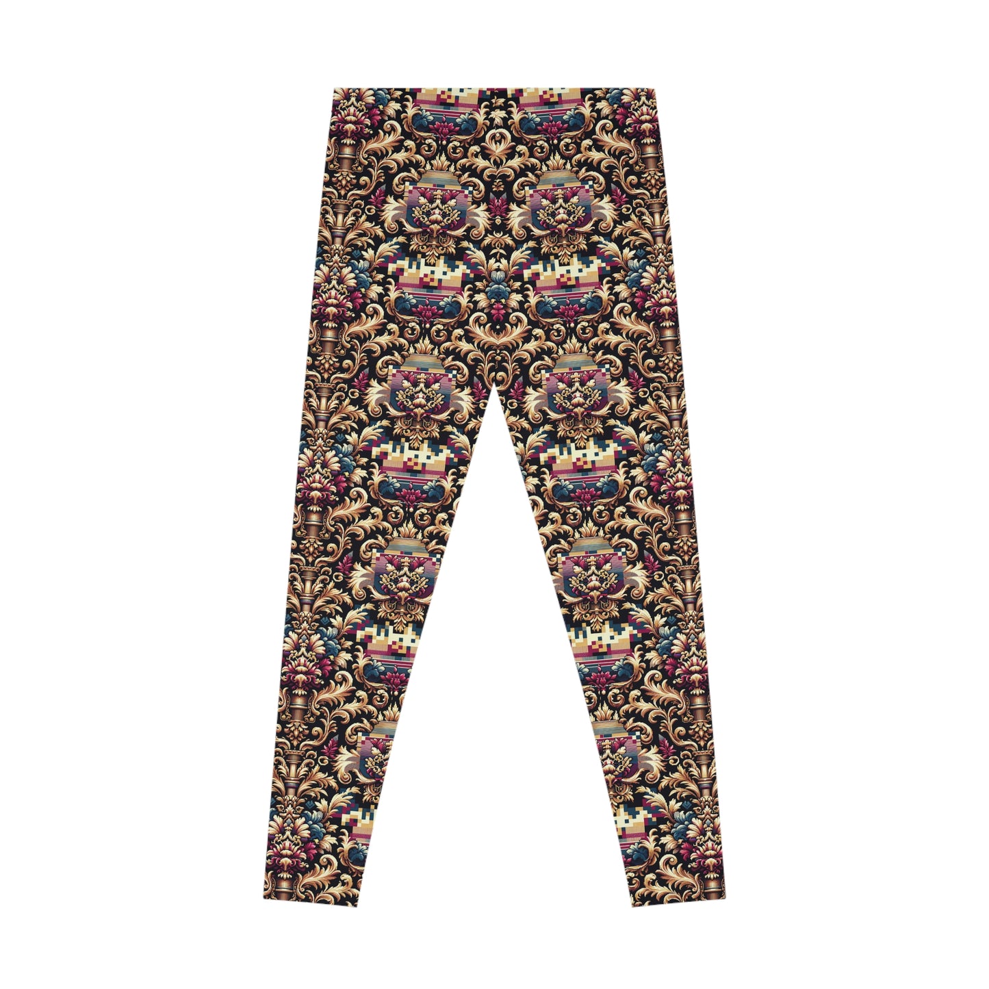 Digital Renaissance Modern Baroque Fusion Stretch Leggings - 8404 Design-53