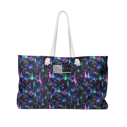Tech Noir Graphics Futuristic Tech Aesthetics Weekender Bag - 8404 Design-55