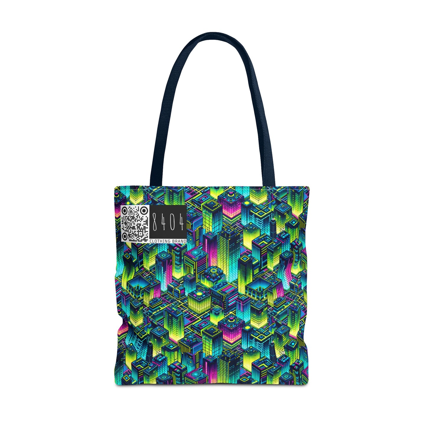 Tech-Infused Neon Tech-Forward Streetwear Tote Bag - 8404 Design-65