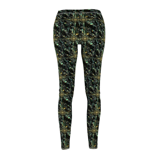 Tech Noir Graphics Tech-Inspired Streetwear Women's Cut & Sew Casual Leggings - 8404 Design-66