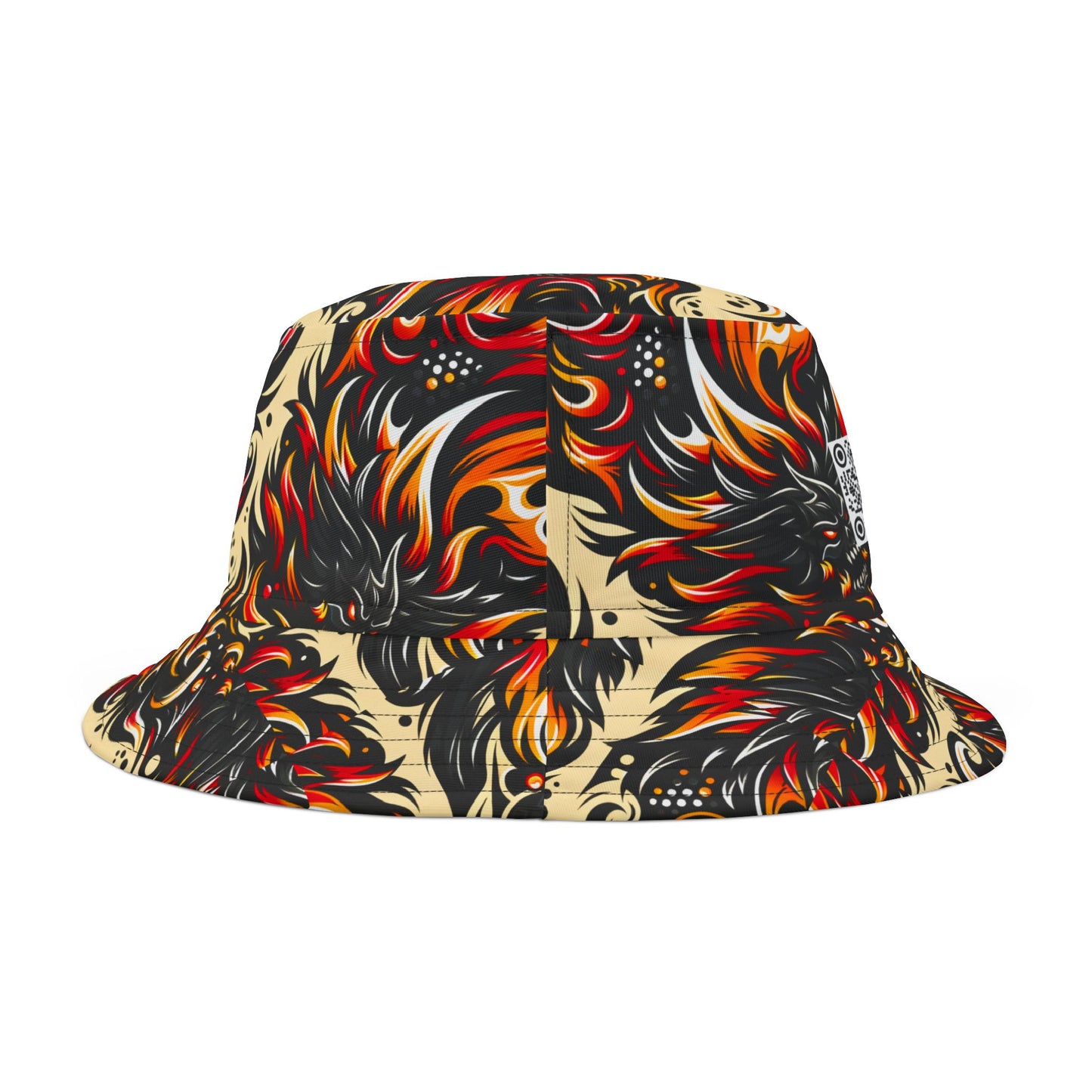 Flame Graphics Maximalist Streetwear Bucket Hat - 8404 Design-65