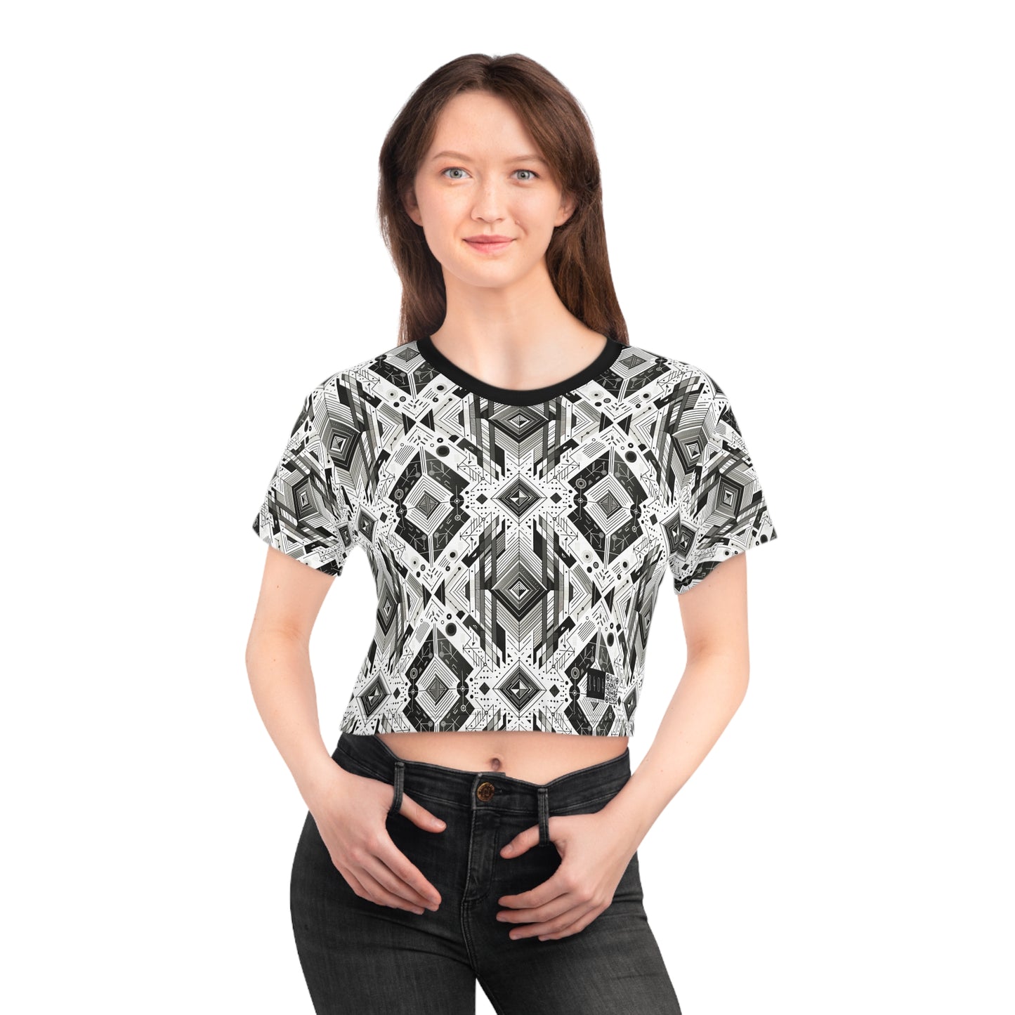 Digital Minimalism Minimalist Tech Crop Tee - 8404 Design-51