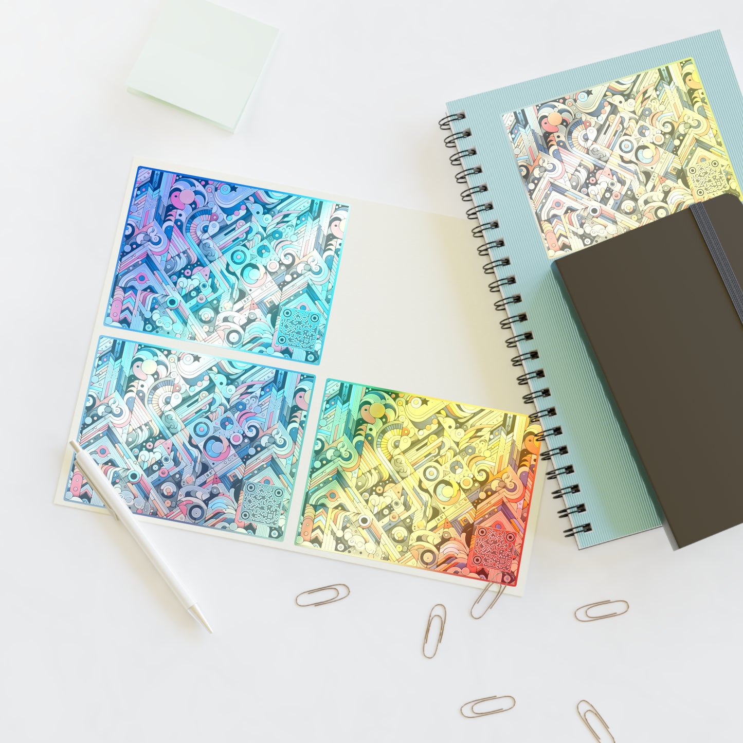Abstract Graphic Art Modern Artistic Expression Sticker Sheets - 8404 Design-62