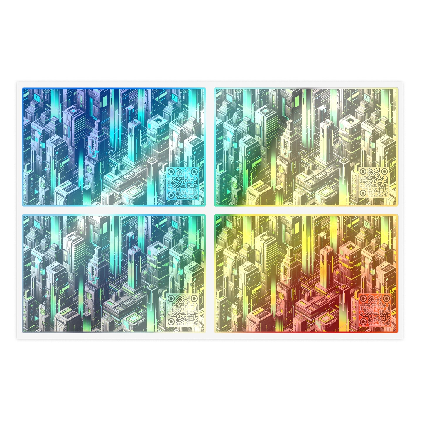Digital Rebellion Tech-Forward Streetwear Sticker Sheets - 8404 Design-63