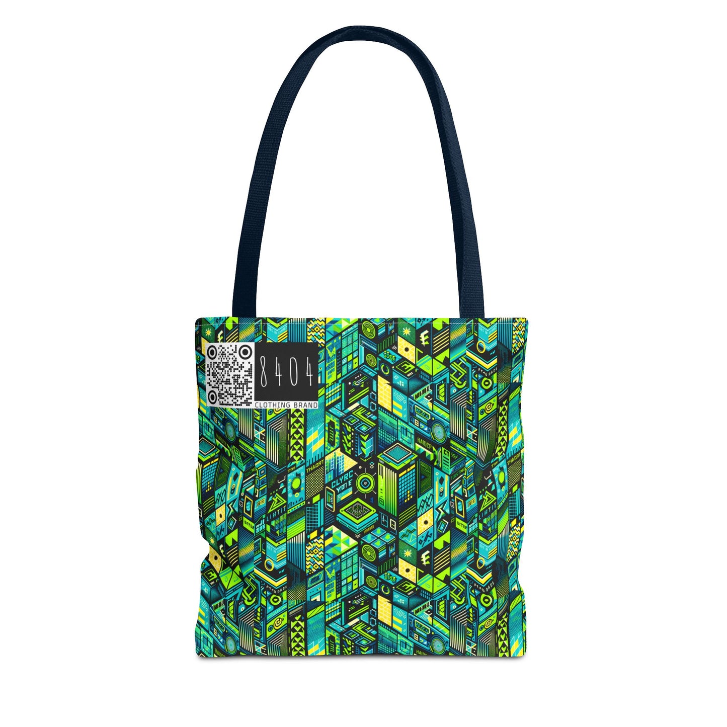 Tech-Infused Neon Tech-Forward Streetwear Tote Bag - 8404 Design-61