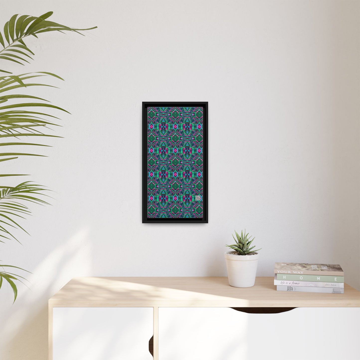 Digital Glitch Vibes Tech-Inspired Streetwear Matte Canvas, Framed (multi-Color) - 8404 Design-71 B