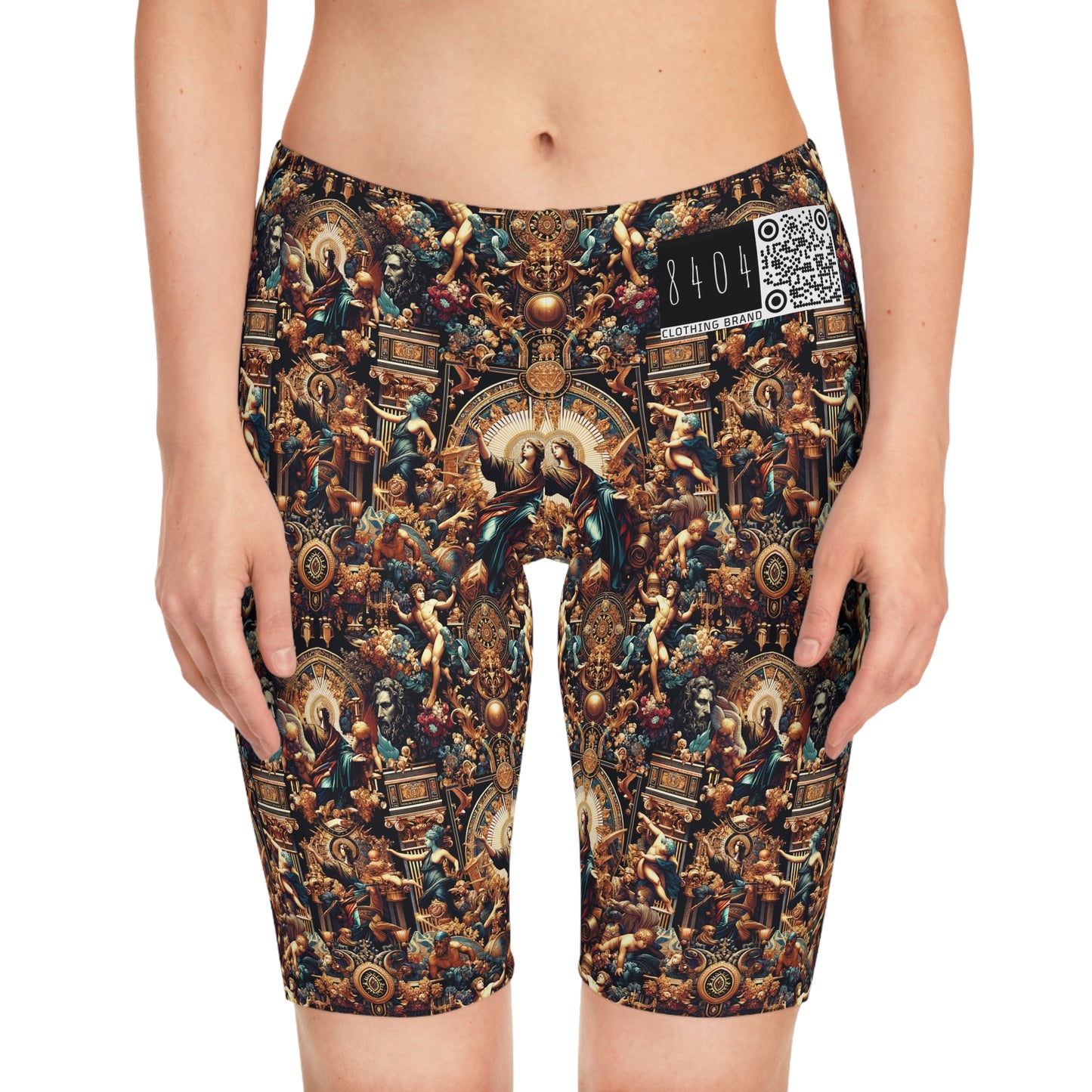 Digital Renaissance Luxurious Streetwear Inspired By Classical Art With a Modern Twist Women's Bike Shorts - 8404 Design-64