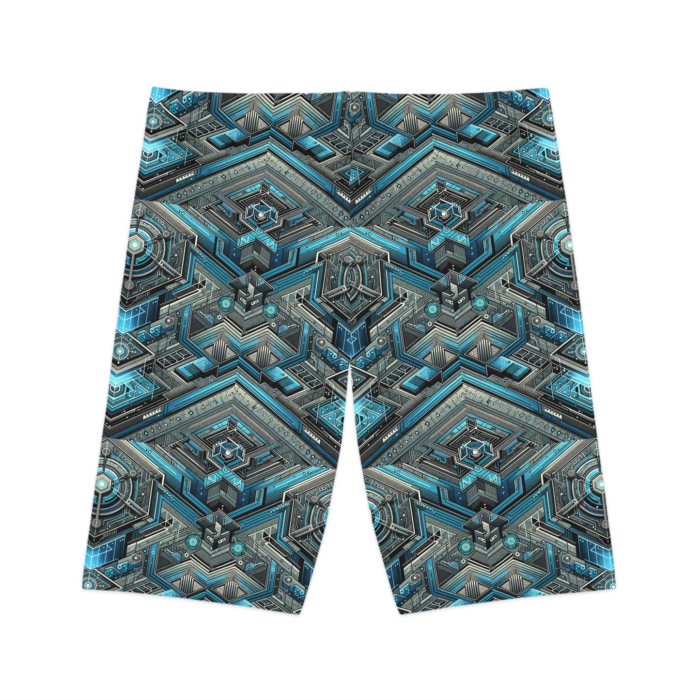 Tech-Infused Futurism Sleek Tech Edge Women's Bike Shorts - 8404 Design-49