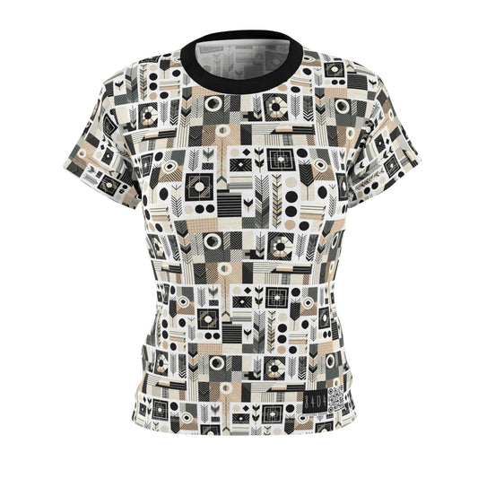 Elevated Athleisure Modern Sophistication With Sporty Elements Women's Cut & Sew Tee - 8404 Design-57