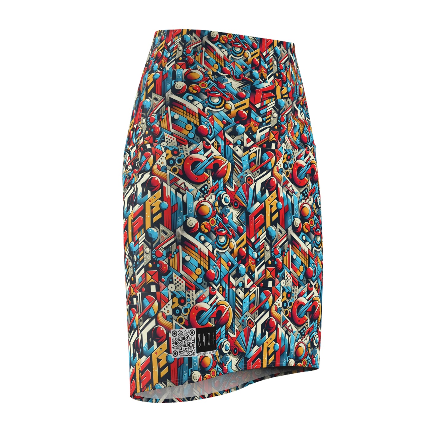 Neo-Traditional Street Art Modern Street Art Fusion Women's Pencil Skirt - 8404 Design-67