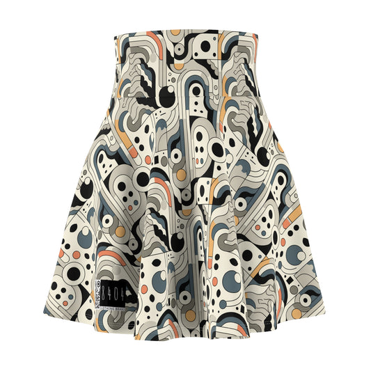 Modern Minimalism Minimalist Tech Women's Skater Skirt - 8404 Design-60