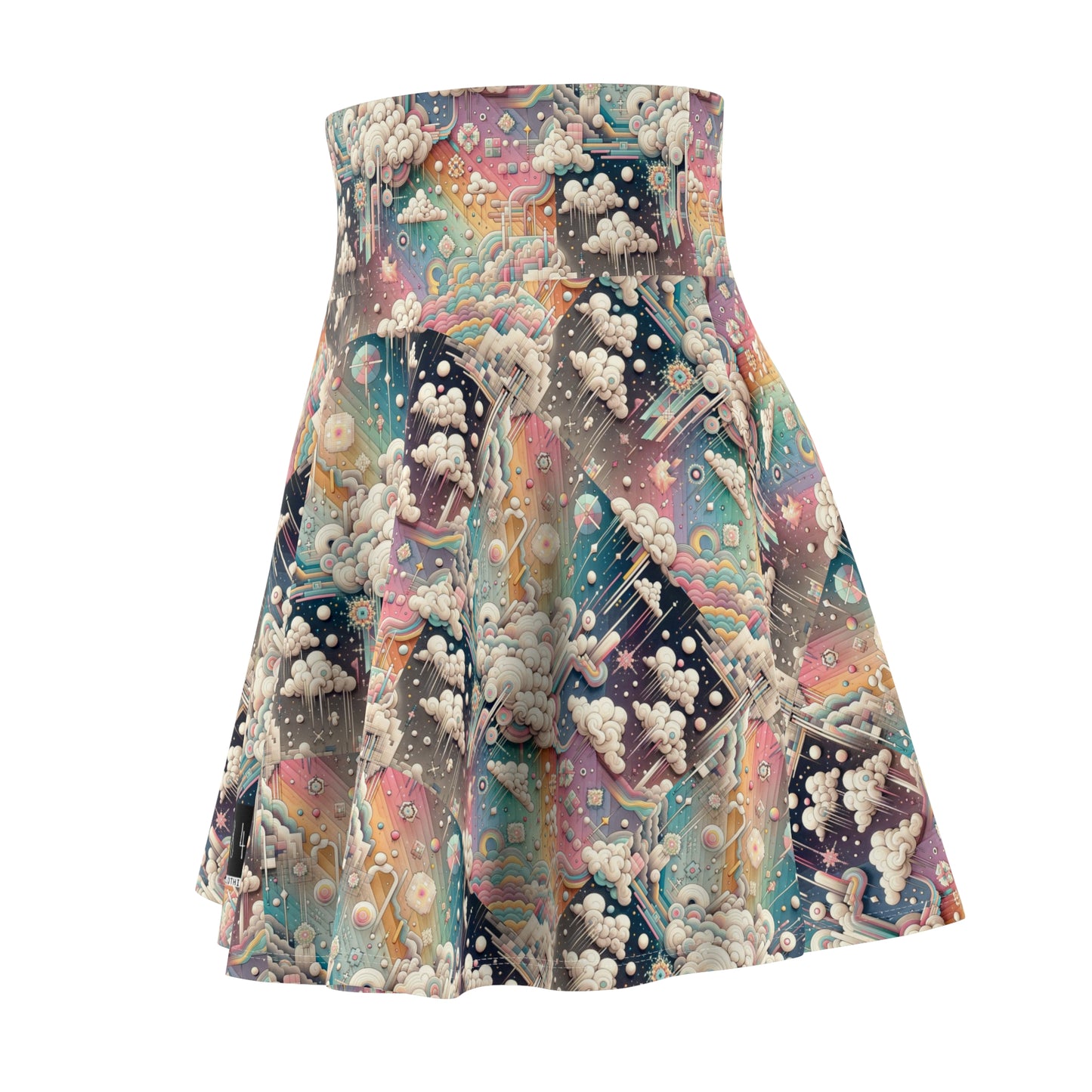 Digital Dreamland Whimsical and Nostalgic Streetwear With a Digital Twist Women's Skater Skirt - 8404 Design-52