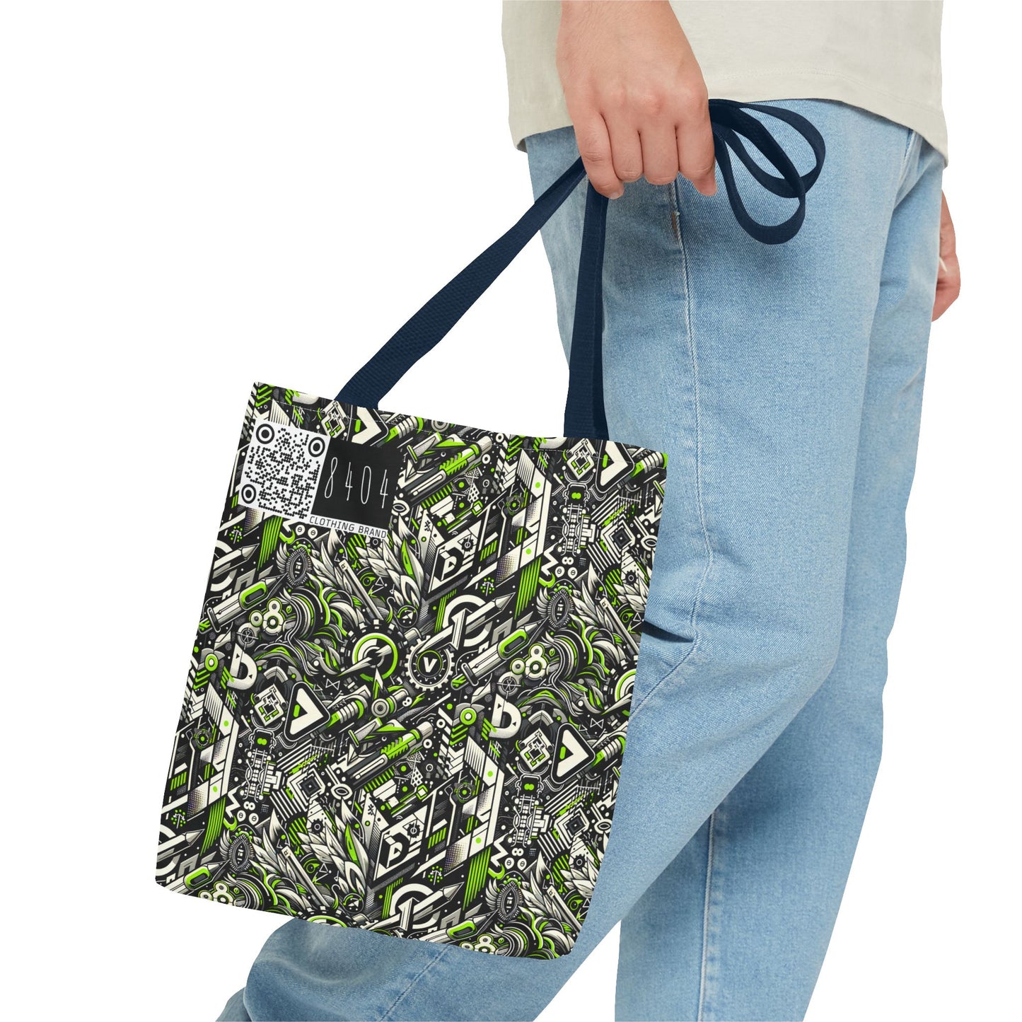 Graffiti Tech Fusion Bold Streetwear Fusion Tote Bag - 8404 Design-59
