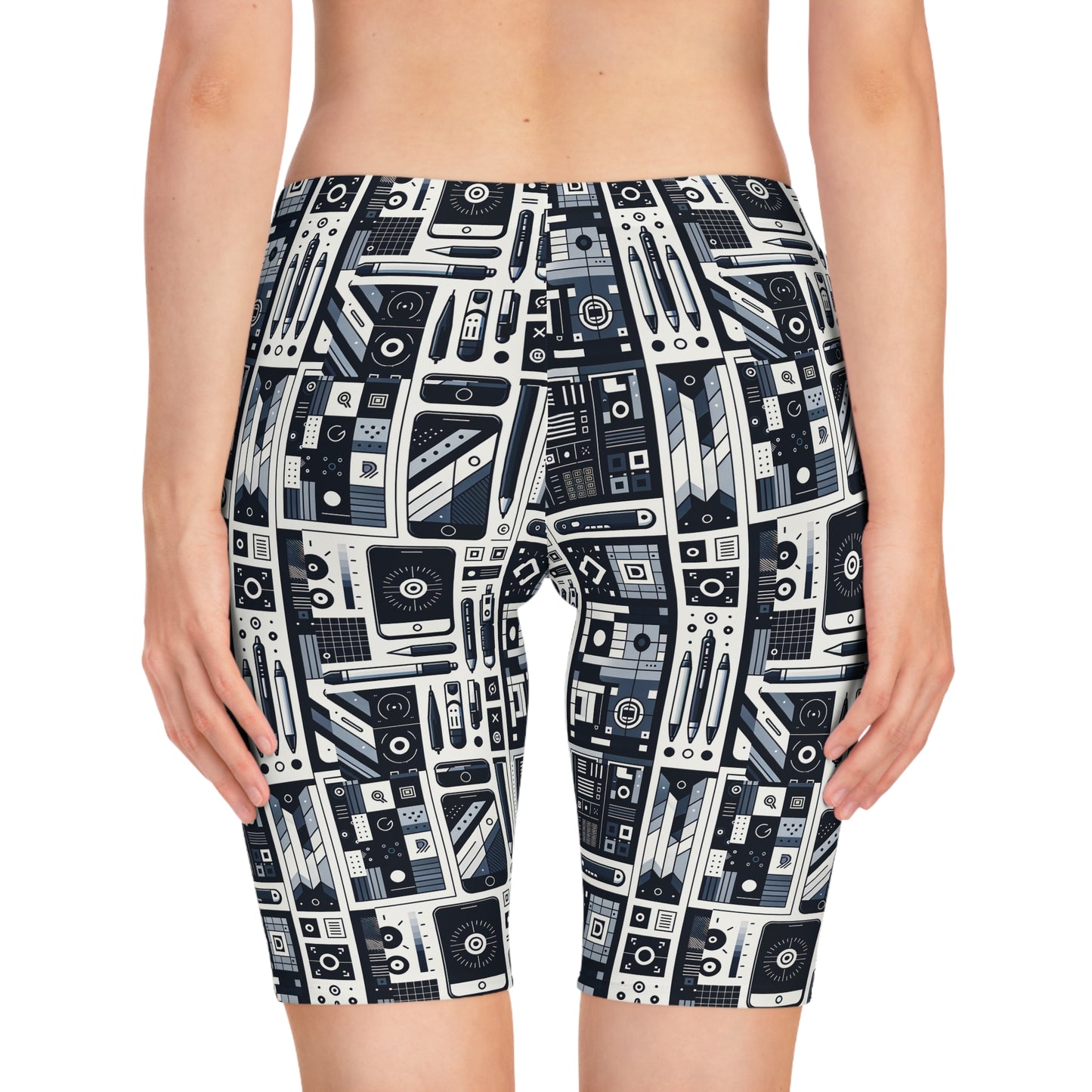 Minimalist Athleisure Minimalist Tech Women's Bike Shorts - 8404 Design-60
