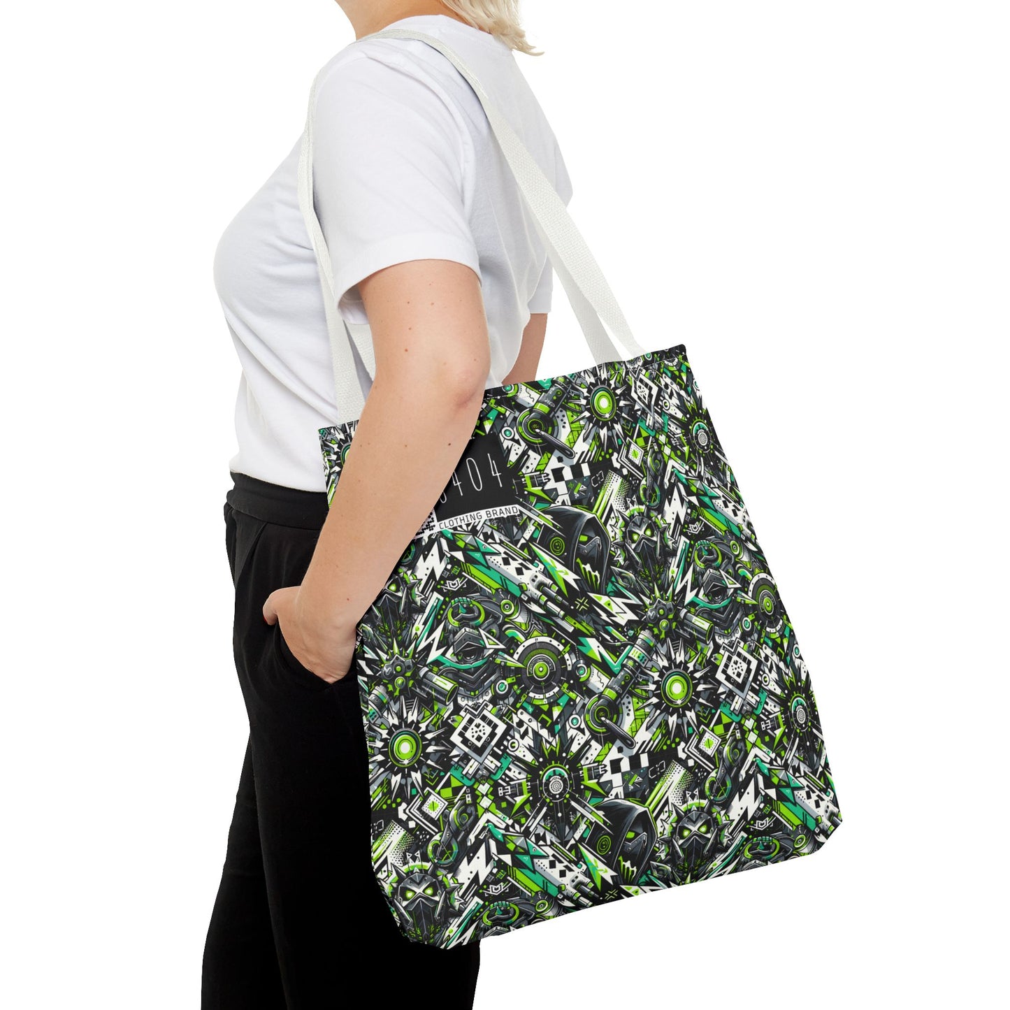 Graffiti Tech Fusion Bold Streetwear Fusion Tote Bag - 8404 Design-50