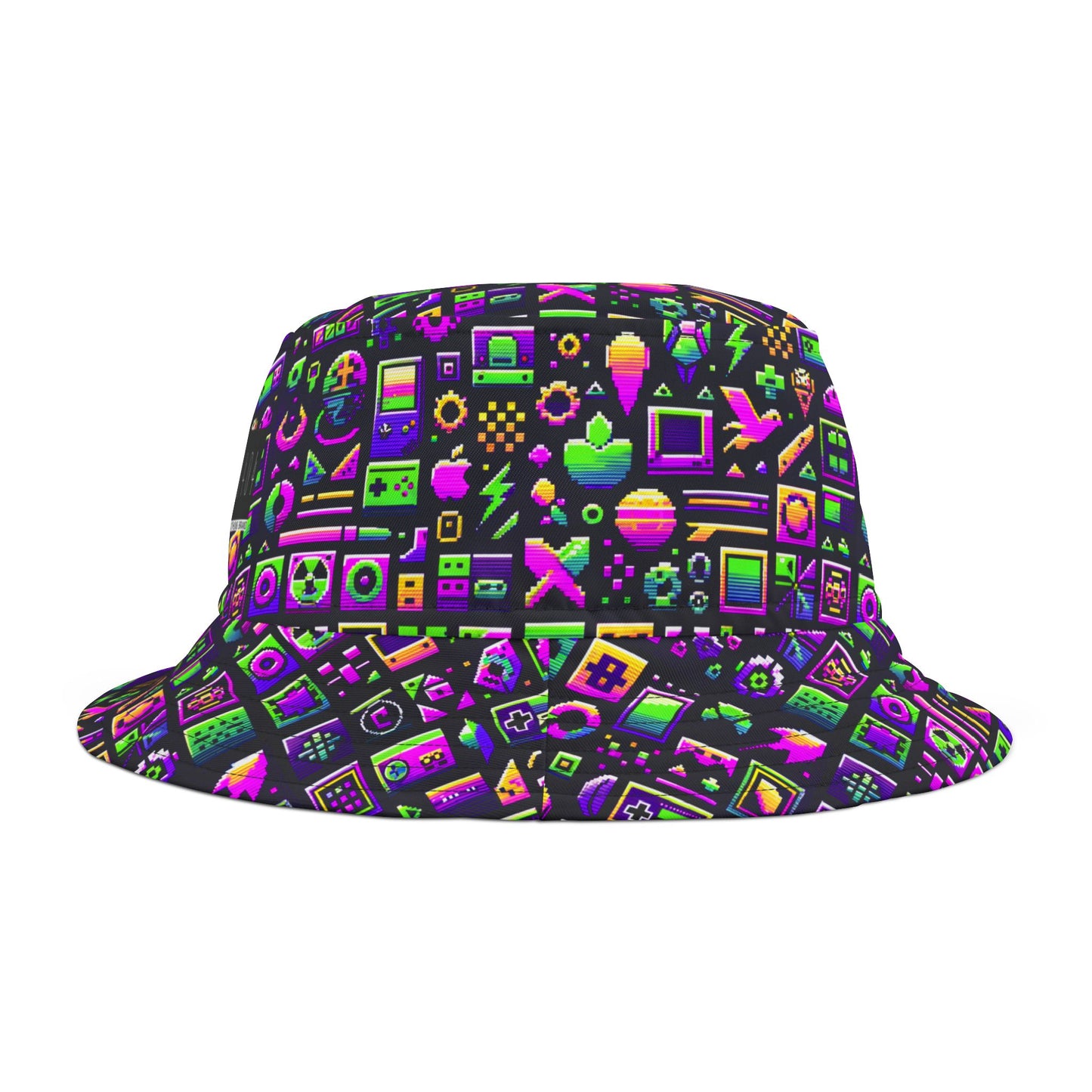 Digital Nostalgia Remix Modern Vintage Fusion Bucket Hat - 8404 Design-49