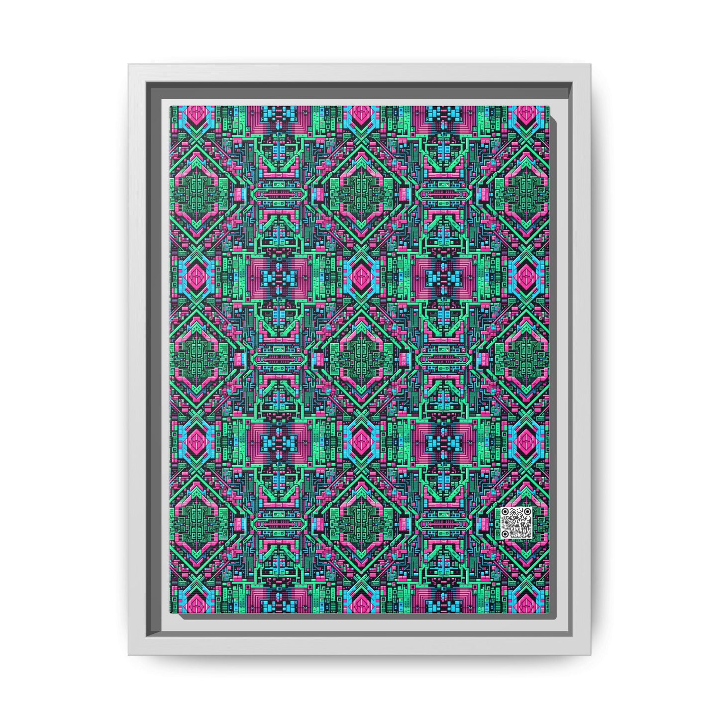 Digital Glitch Vibes Tech-Inspired Streetwear Matte Canvas, Framed (multi-Color) - 8404 Design-71 A