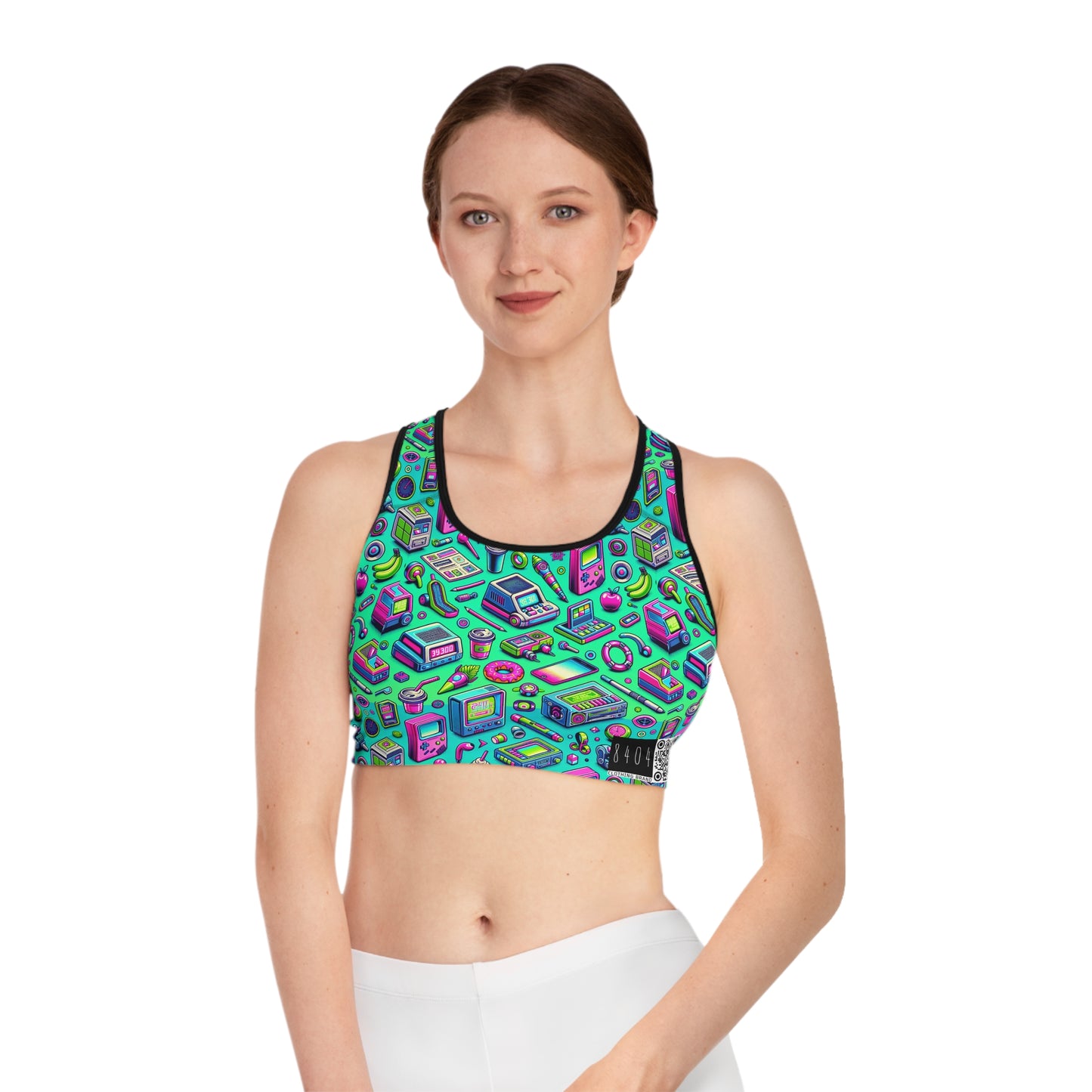 Y2k Revival Nostalgic Futurism Sports Bra - 8404 Design-48
