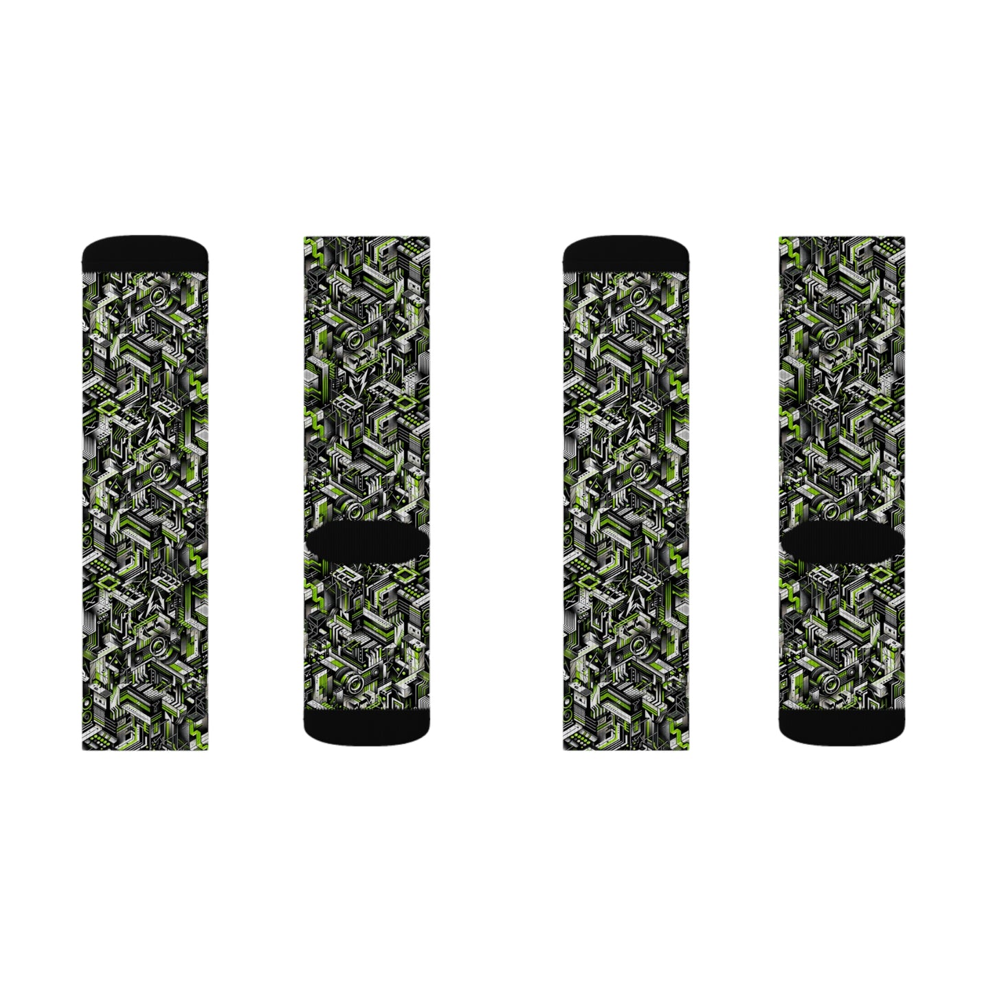 Graffiti Tech Fusion Bold Streetwear Fusion Sublimation Socks - 8404 Design-53