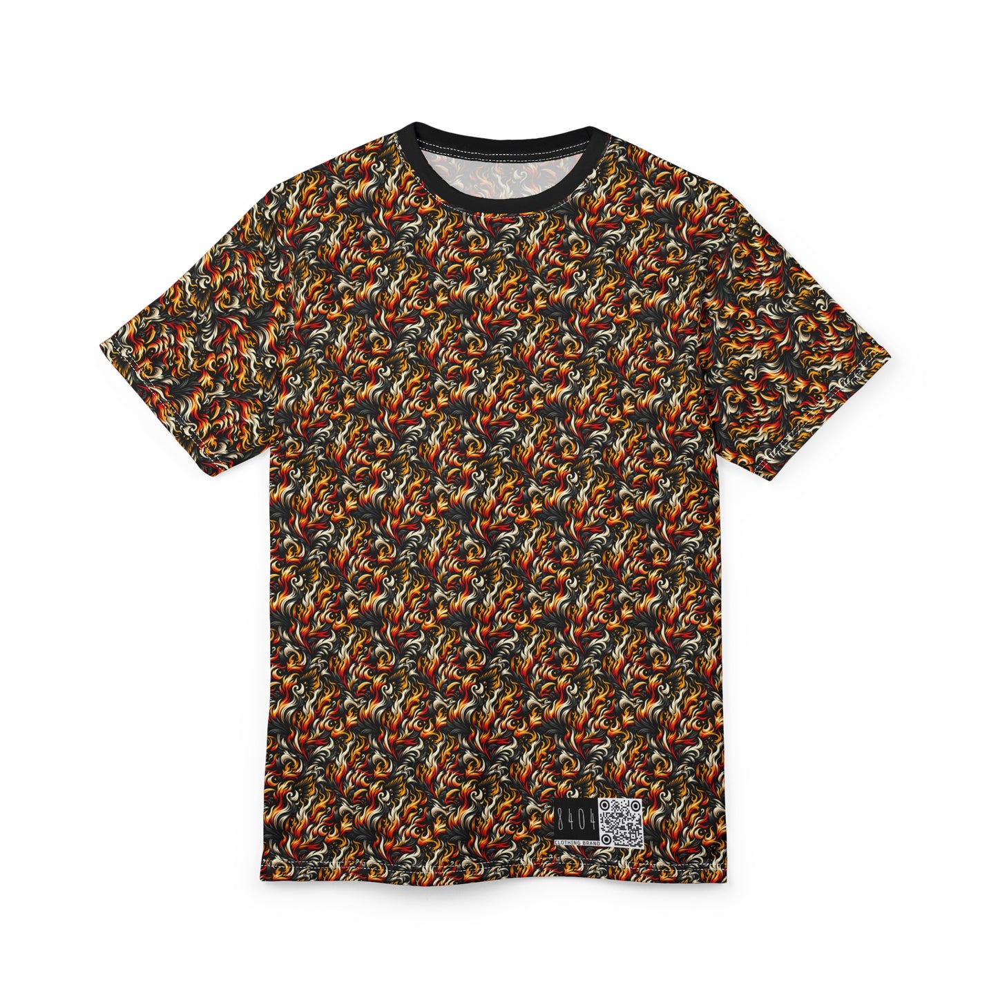 Fire & Flames Bold Streetwear Statement Unisex Cut & Sew Tee - 8404 Design-55