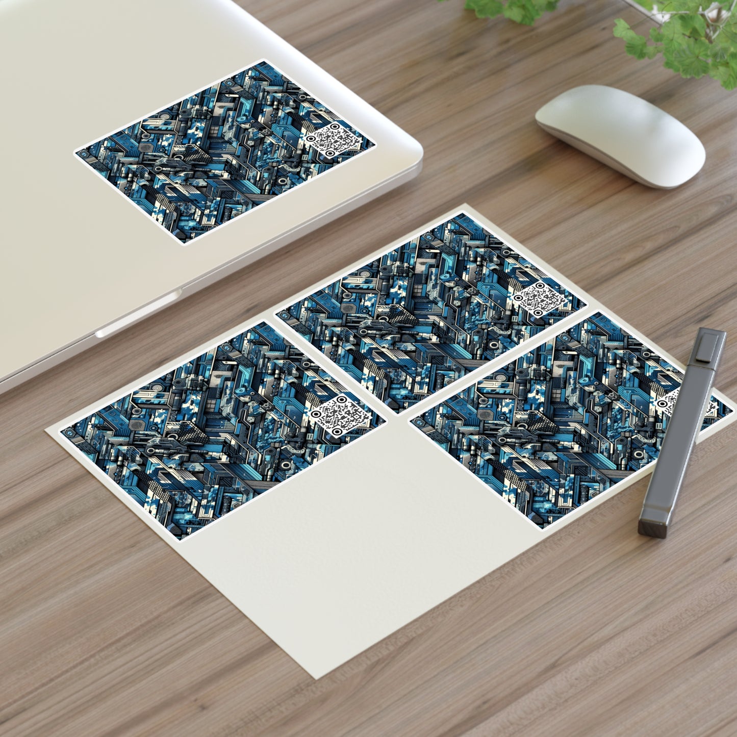 Tech Urban Camo Tech-Forward Streetwear With a Futuristic Military Edge Sticker Sheets - 8404 Design-65