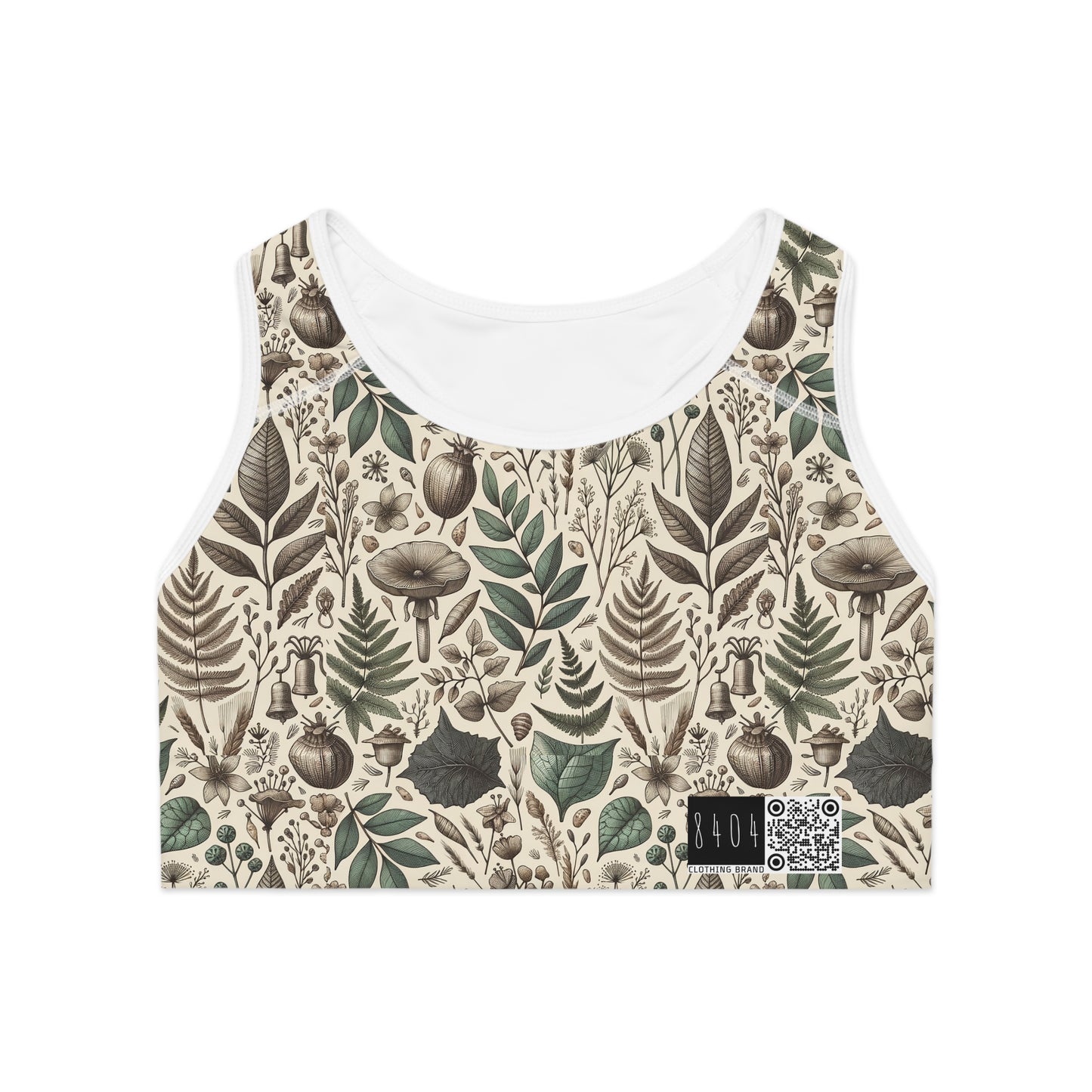 Sustainable Streetwear Modern Eco-Conscious Sports Bra - 8404 Design-57