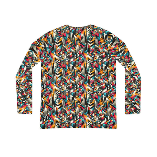 Graffiti Revival Urban Street Art Women's Long Sleeve V-Neck Shirt - 8404 Design-62