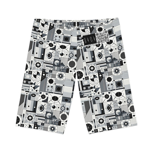 Digital Minimalism Minimalist Tech Women's Bike Shorts - 8404 Design-65