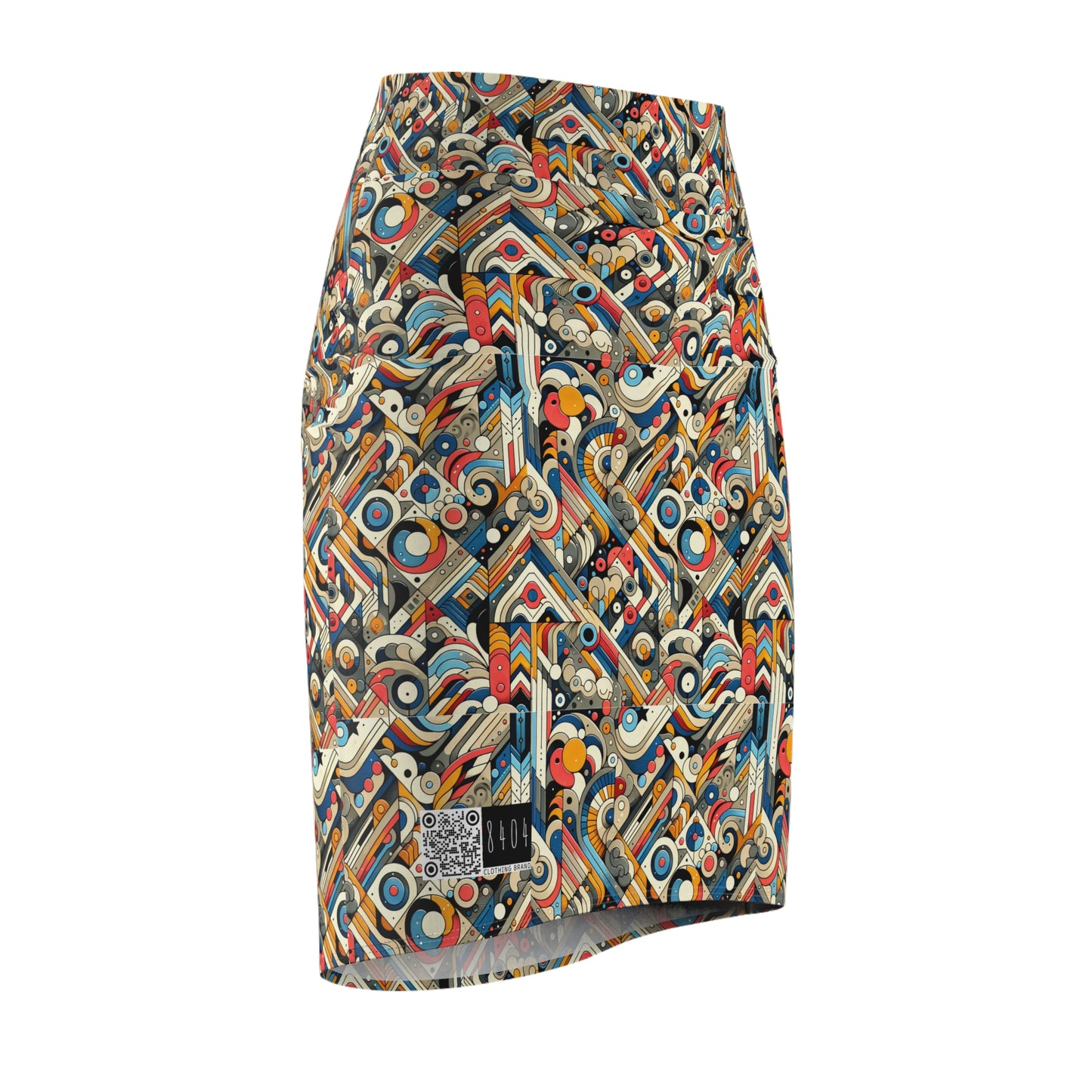 Abstract Graphic Art Modern Artistic Expression Women's Pencil Skirt - 8404 Design-62