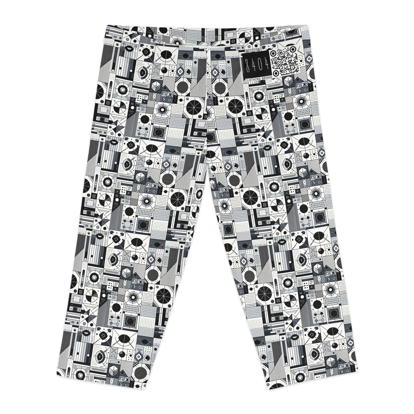 Digital Minimalism Minimalist Tech Women's Capri Leggings - 8404 Design-65