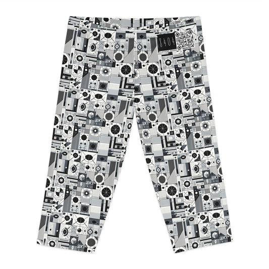 Digital Minimalism Minimalist Tech Women's Capri Leggings - 8404 Design-65