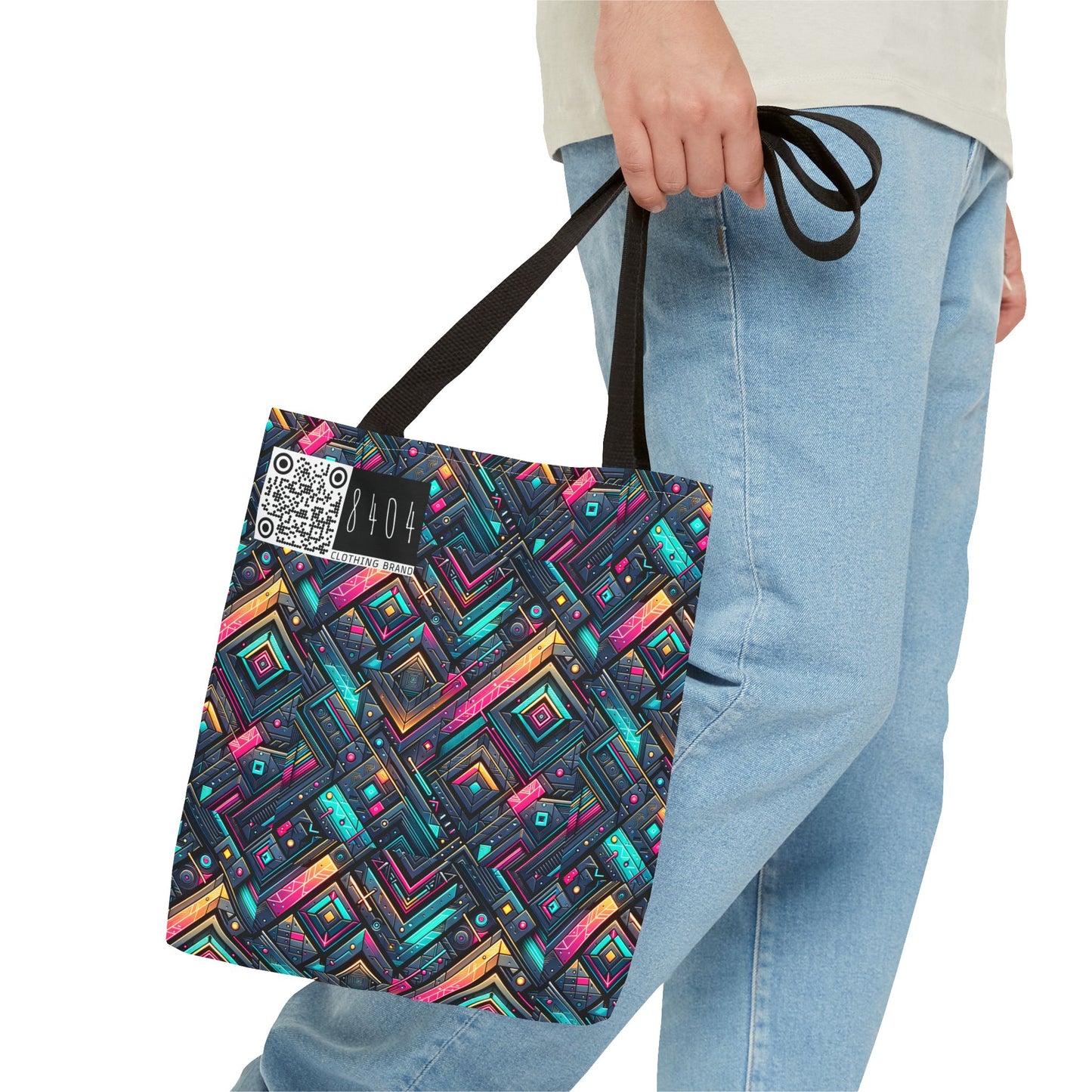 Tech-Inspired Graphics Cyberpunk Cool Tote Bag - 8404 Design-67