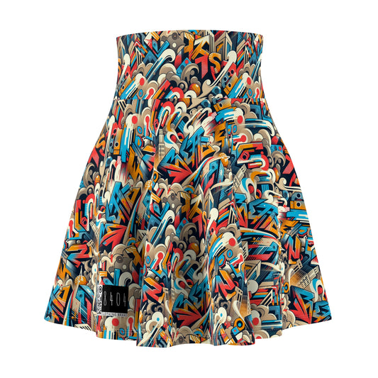 Neo-Traditional Street Art Modern Street Art Fusion Women's Skater Skirt - 8404 Design-44