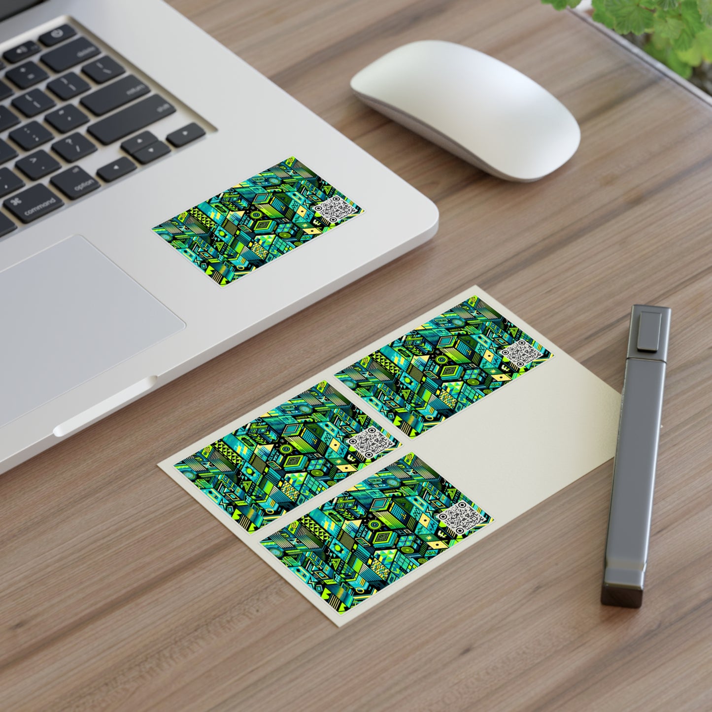 Tech-Infused Neon Tech-Forward Streetwear Sticker Sheets - 8404 Design-61