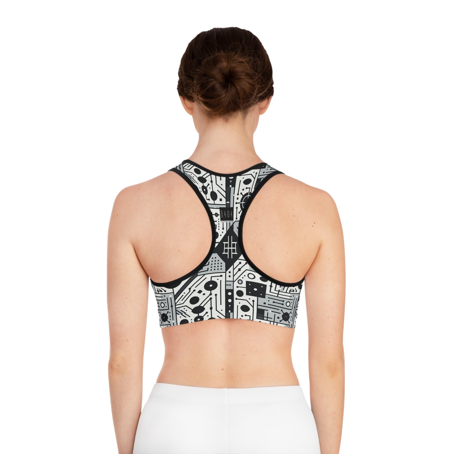 Digital Minimalism Minimalist Tech Sports Bra - 8404 Design-48
