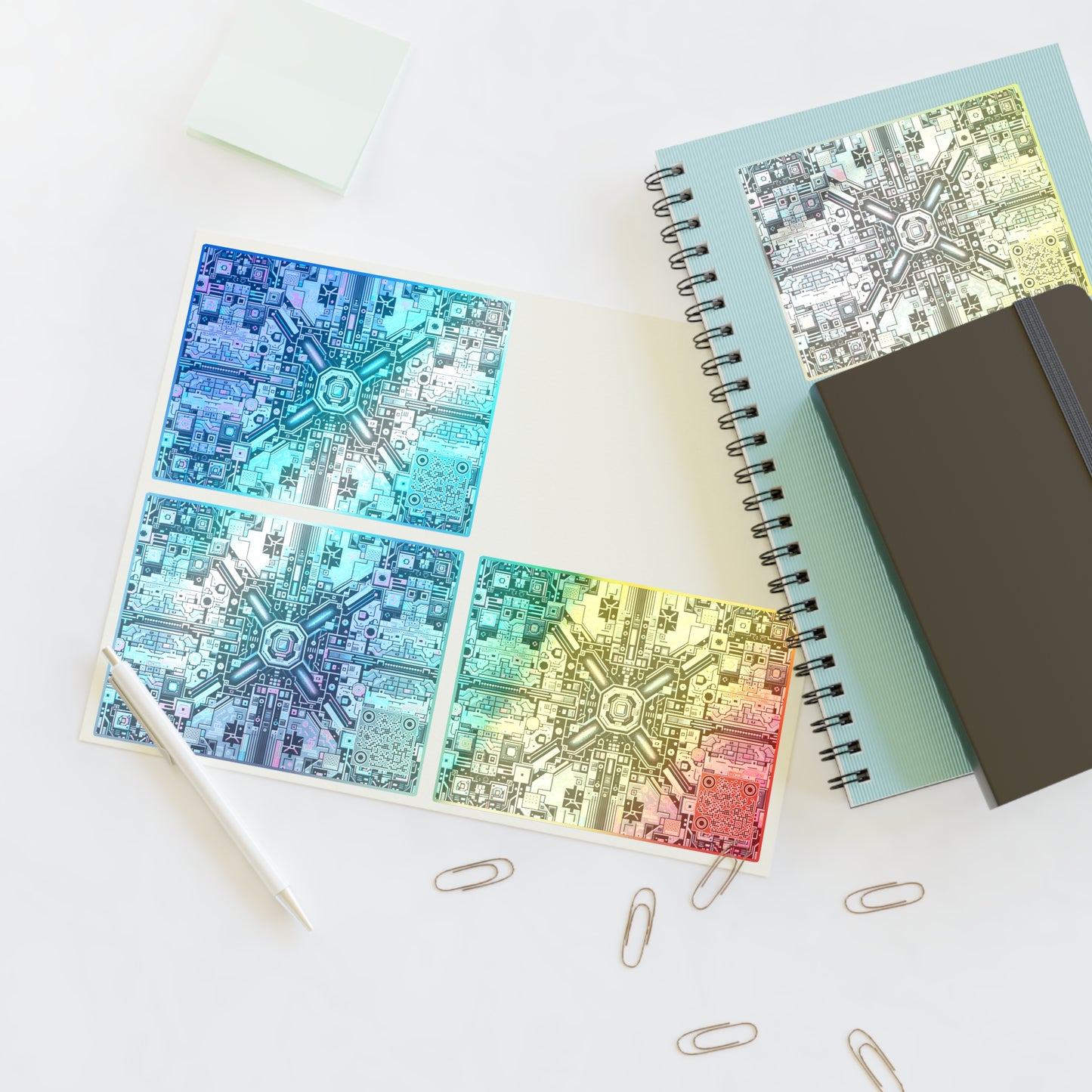 Digital Renaissance Tech-Forward Maximalism Sticker Sheets - 8404 Design-44