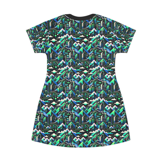 Digital Adventure Graphics Digital Explorer T-Shirt Dress - 8404 Design-55