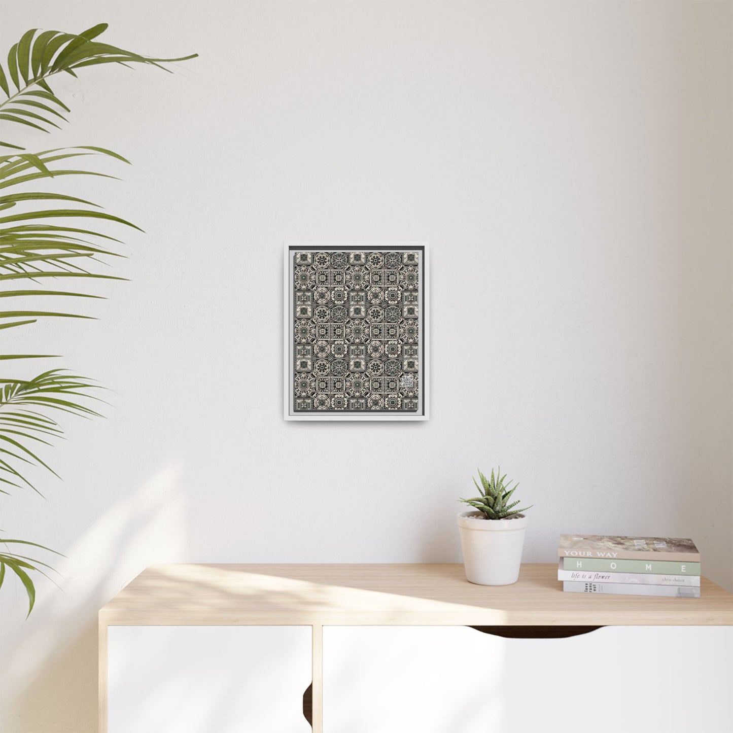 Cyber Garden Party Tech Garden Extravaganza Matte Canvas, Framed (multi-Color) - 8404 Design-45 A