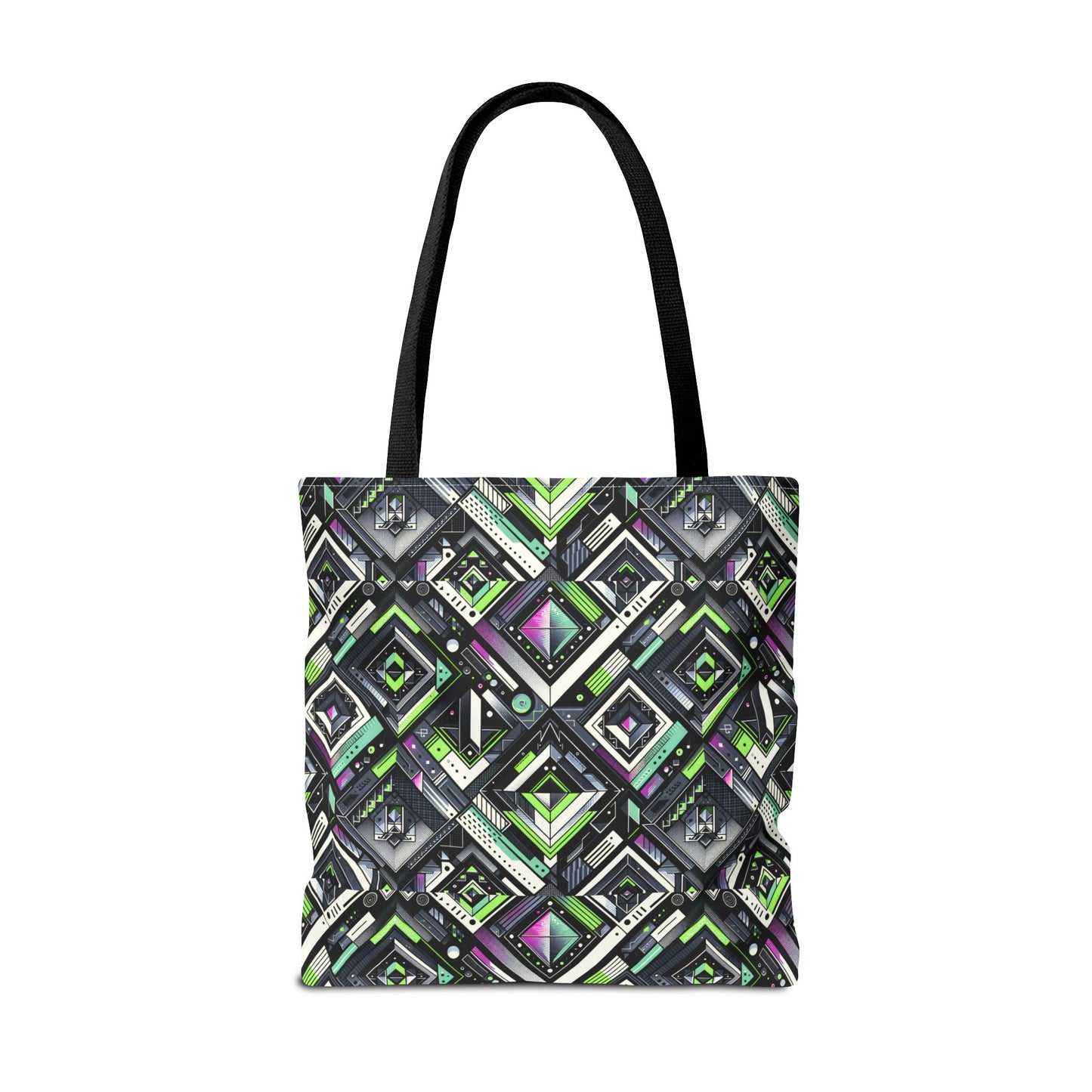 Retro Futurism Graphics Tech-Forward Streetwear Tote Bag - 8404 Design-48