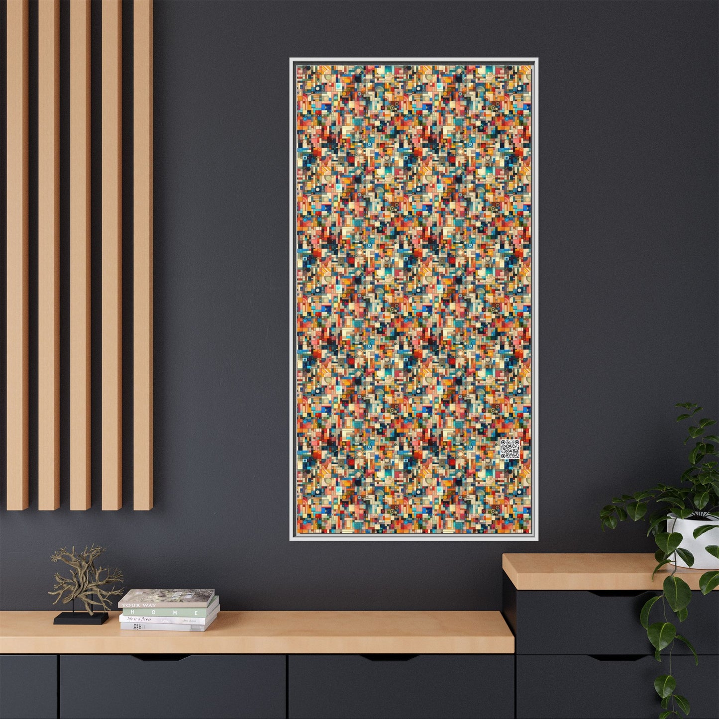 Digital Artistic Expression Artistic Streetwear Matte Canvas, Framed (multi-Color) - 8404 Design-46 B