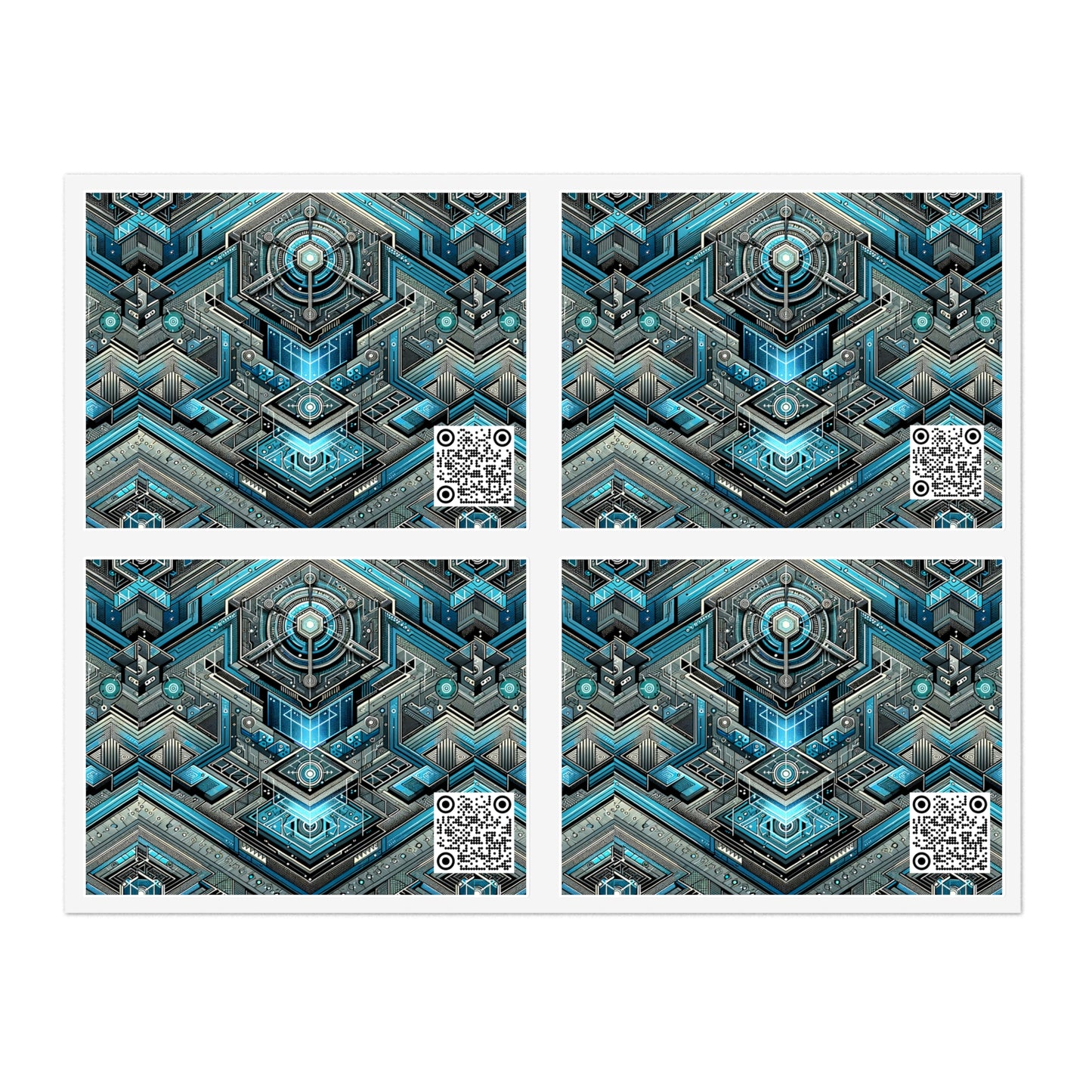 Tech-Infused Futurism Sleek Tech Edge Sticker Sheets - 8404 Design-49
