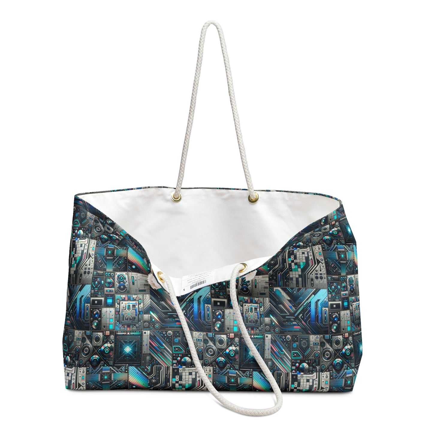 Tech-Infused Futurism Sleek Tech Edge Weekender Bag - 8404 Design-48