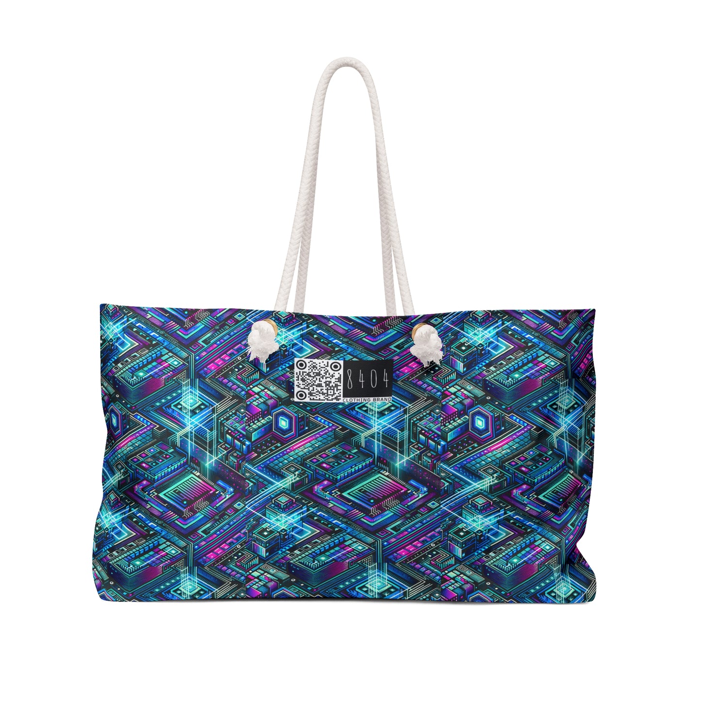 Digital Dreamland Futuristic Tech Aesthetic Weekender Bag - 8404 Design-42