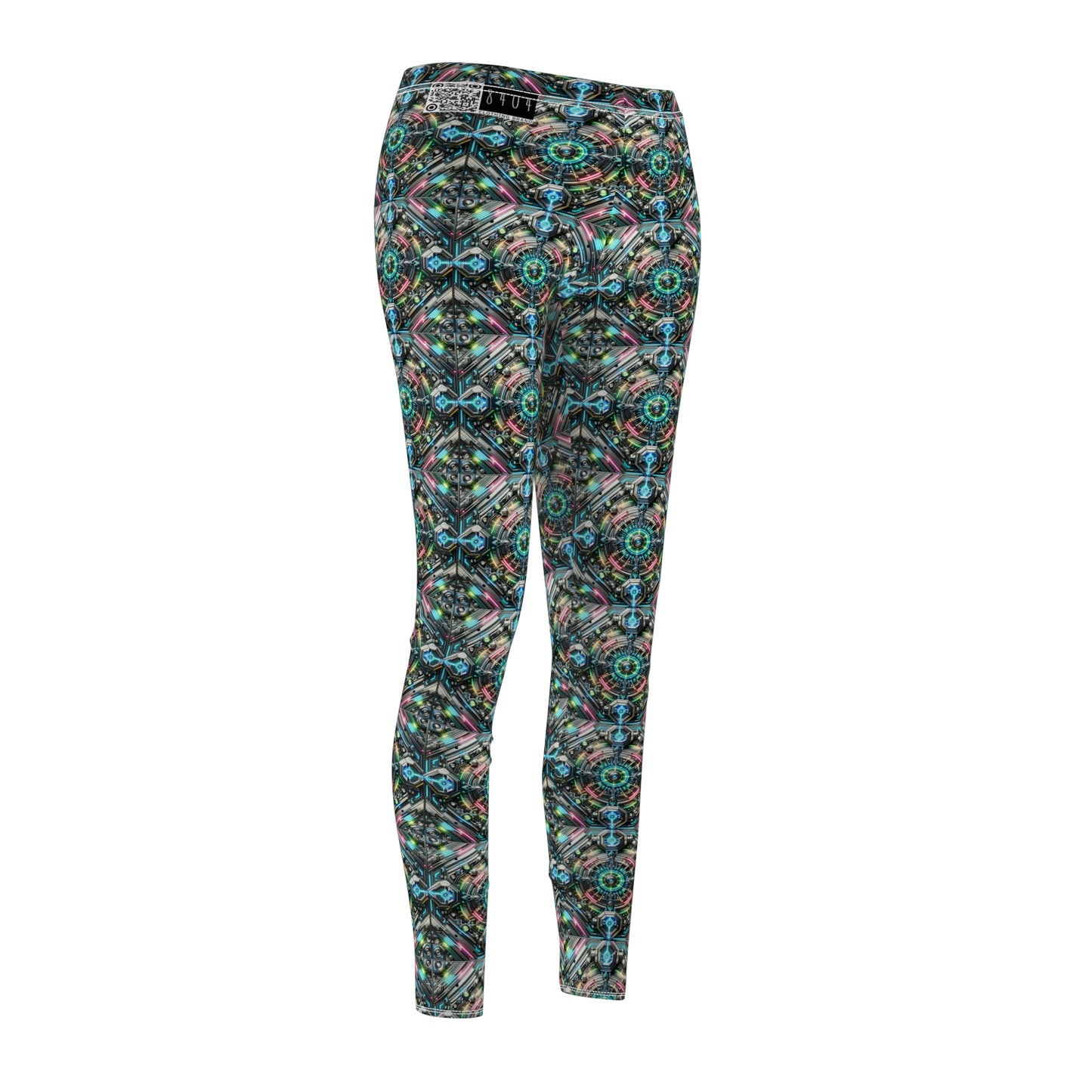 Tech-Infused Futurism Futuristic Tech Women's Cut & Sew Casual Leggings - 8404 Design-53
